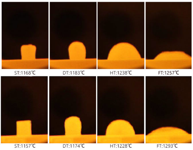 evolution of compressed ash sample deformation